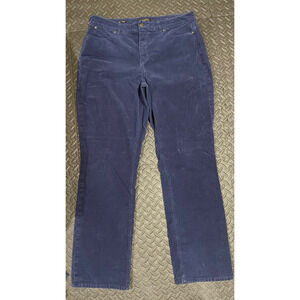 Talbot's Flawless Five Pocket Straight Curvy Navy Corduroy Pants, size 16 Long